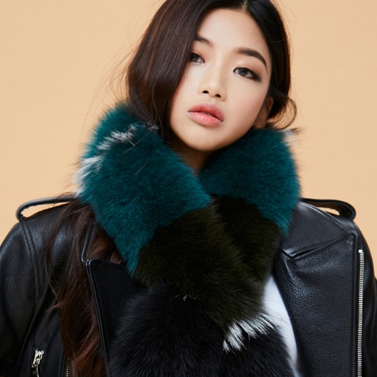 블록 폭스 스킨 머플러 17P02