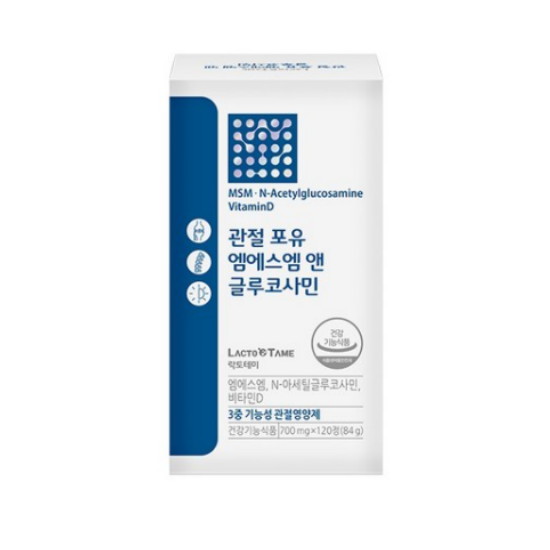 락토테미 관절 포유 엠에스엠 앤 글루코사민 120정 (1개)_이미지