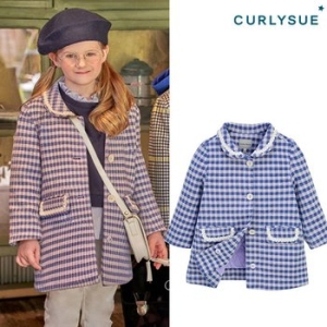 컬리수 라벤더 트윌체크코트 CPS1GACO01_이미지