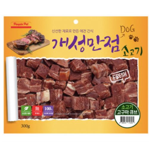 피플펫 개성만점 소고기 고구마 큐브 300g (1개)