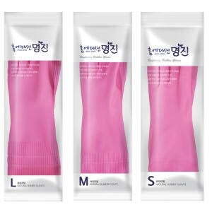 명진 바이리빙 <b>고무</b><b>장갑</b> 대 중 소