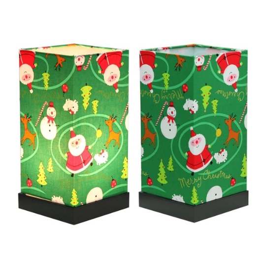 보성조명 산타클로스 그린 사각 무드등 단스탠드_이미지