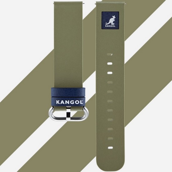 타임플릭 X 캉골 콜라보레이션 스퀘어로고 시계줄 (카키) (20mm)