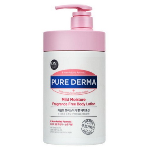 LG생활건강 온더바디 퓨어 더마 마일드 모이스처 바디로션 무향 1000ml (1개)_이미지