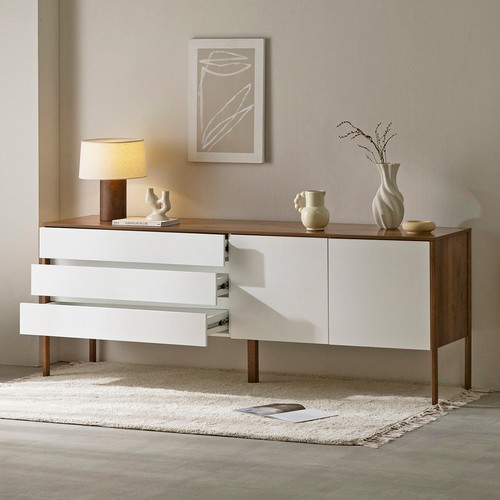 웰퍼니쳐  체스키 우드보드 높은 거실장 2000