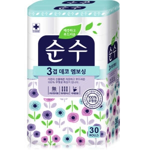  현대제지 깨끗하고 부드러운 순수 16m (30롤) [2팩] 상품이미지