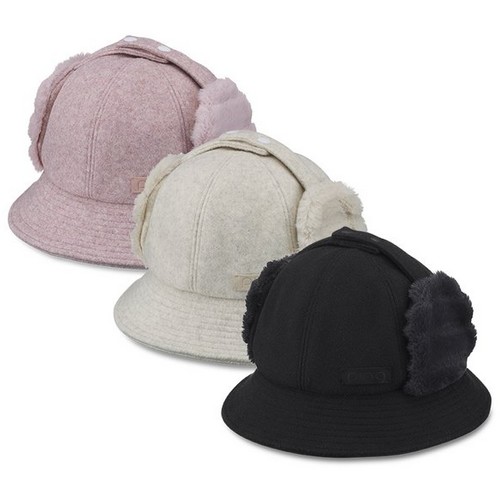 핑 밍크퍼 버킷햇