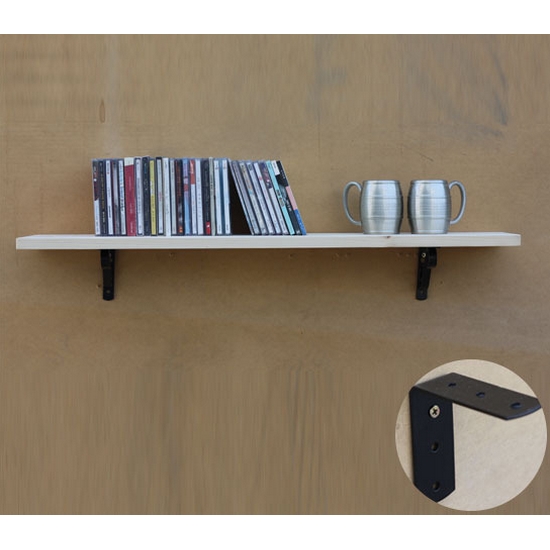 우드밀리 원목 스프러스 일자 벽선반 (20x80cm)