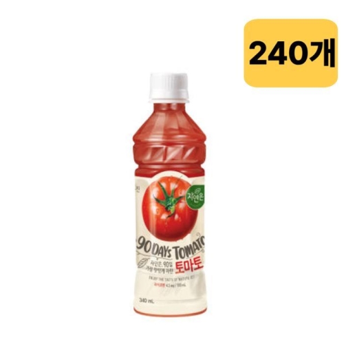 웅진식품 자연은 90일 토마토 340ml (240개)