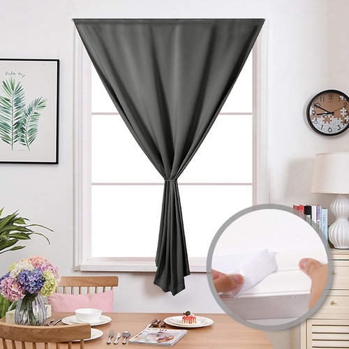 우성인퍼텍스 끌래망스 찍찍이로 붙이는 벨크로 암막커튼 (60x150cm)