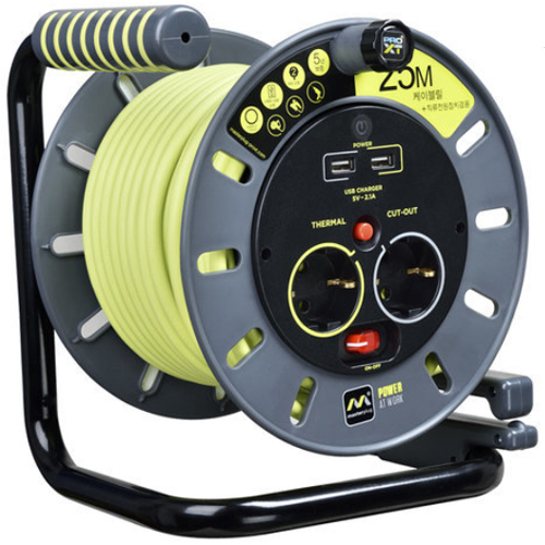 LUCECO MasterPlug 2구 전기 릴선