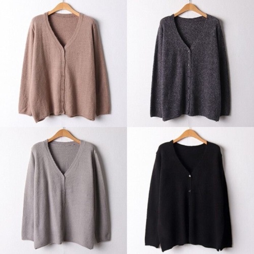 위쉬몰 EB 데일리Y넥버튼가디건 I035H510 빅사이즈