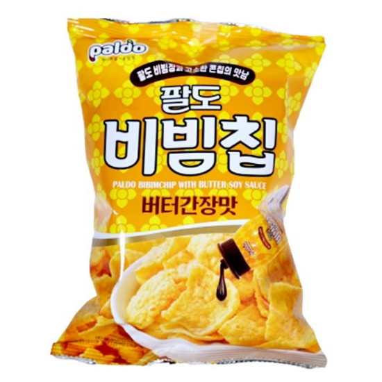 팔도 팔도 비빔칩 버터간장맛 80g (12개)_이미지