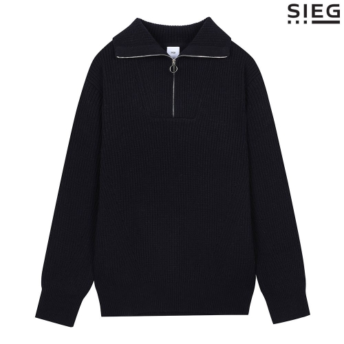 신원 지이크 FW 특별전 모혼방 네이비 펀칭니트 PFU8027NADN_이미지