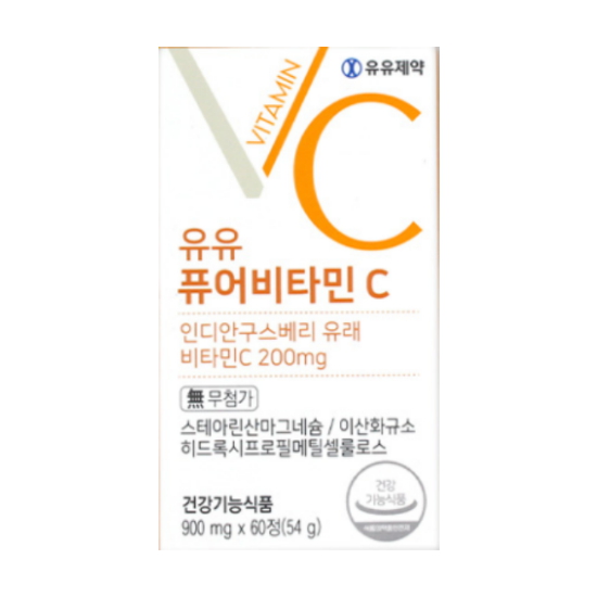 유유제약 유유 퓨어비타민C 60정 (4개)_이미지