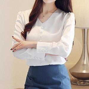 셀러허브 KPP 8086 여성단추포인트블라우스 S10950617_이미지