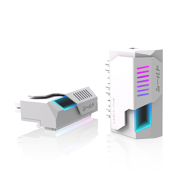 EZDIY-FAB SHIELD ATX 24핀 ARGB 90도 어댑터 (화이트)_이미지