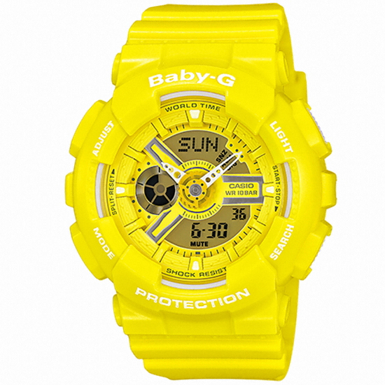  BABY-G 베이비쥐  BA-110BC-9ADR 베이비지 레진 밴드 시계