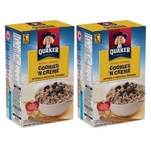 퀘이커 오트밀 시리얼 쿠키 앤 크림 8봉 2박스 Quaker