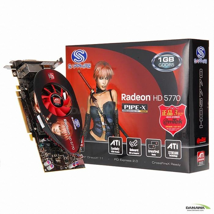 SAPPHIRE 라데온 HD 5770 D5 1GB PIPE-X_이미지
