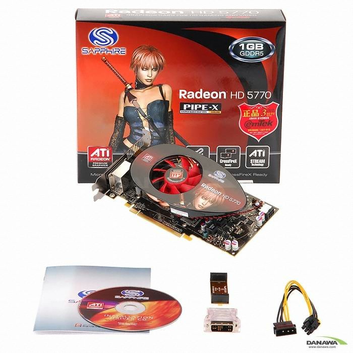 SAPPHIRE 라데온 HD 5770 D5 1GB PIPE-X_이미지