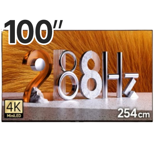 더함 치크 스마트 254cm(100인치) QD-MINILED 288Hz 돌비 AI 구글5.0 (무타공 벽걸이)_이미지