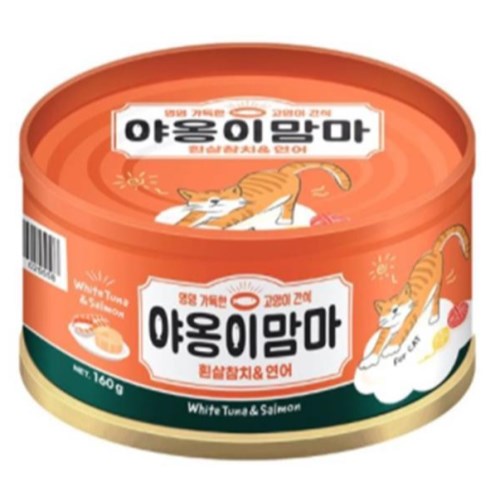 동원F&B 야옹이맘마 흰살참치&연어 160g (24개)_이미지