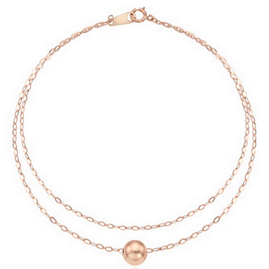 오띠모 14K 2줄 골든볼 팔찌