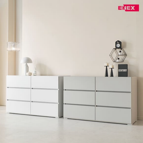 에넥스 카렌 핸드리스 3단 6칸 서랍장 1200
