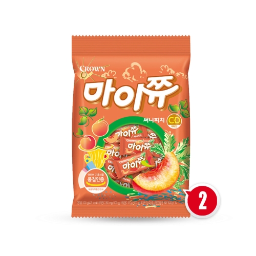 크라운제과 마이쮸 써니피치 100g (2개)_이미지