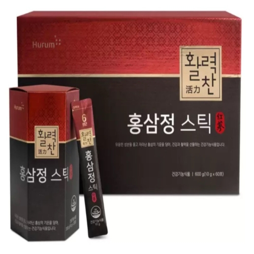 휴럼 활력찬 홍삼정 스틱 10g 60포 (1개)_이미지