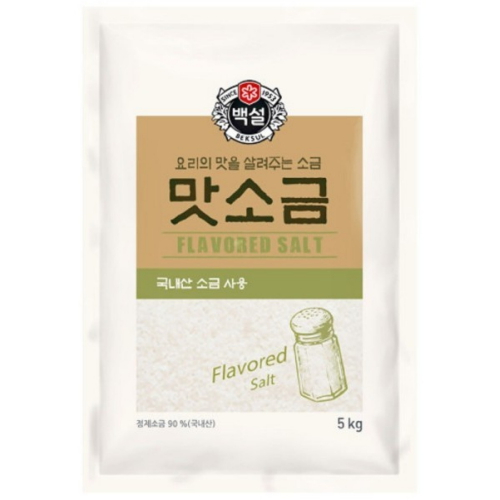CJ제일제당 백설 맛소금 5kg (3개)
