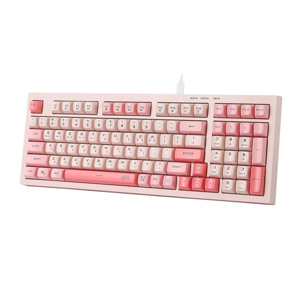 지클릭커 OFFICEPRO OPK50 사일런스 M RGB 무소음 방수 98 (Coral)_이미지