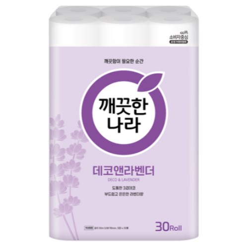 깨끗한나라 데코앤라벤더 30m (30롤)