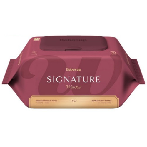 베베숲 시그니처 위드 레드 물티슈 캡형 70매 (30팩)_이미지
