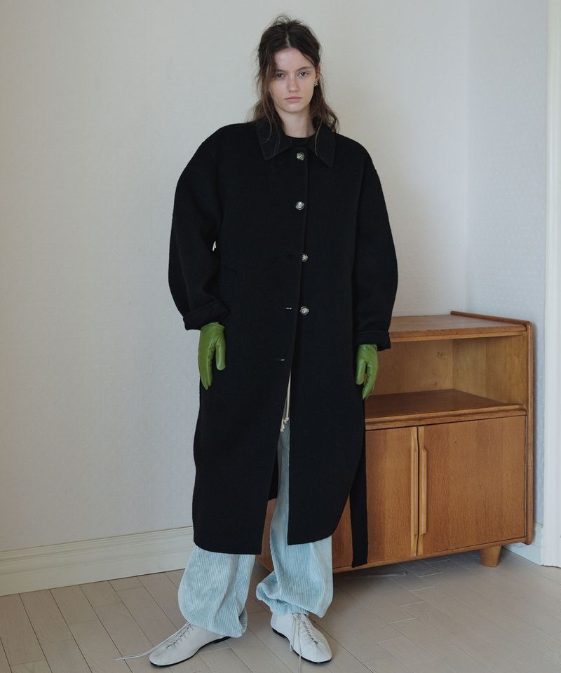 오버듀플레어 OVERDUEFLAIR QUILTED LINING HANDMADE A COAT_BLACK OF54CT501BK..