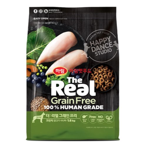  더리얼 독 그레인프리 크런치 닭고기 시니어 1.6kg [1개]