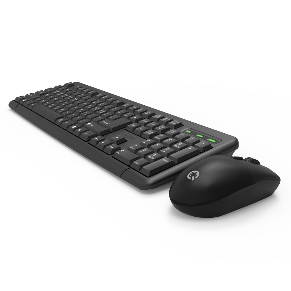 QSENN MK210 무선 키보드 마우스 세트 (블랙, 키스킨 미포함)_이미지