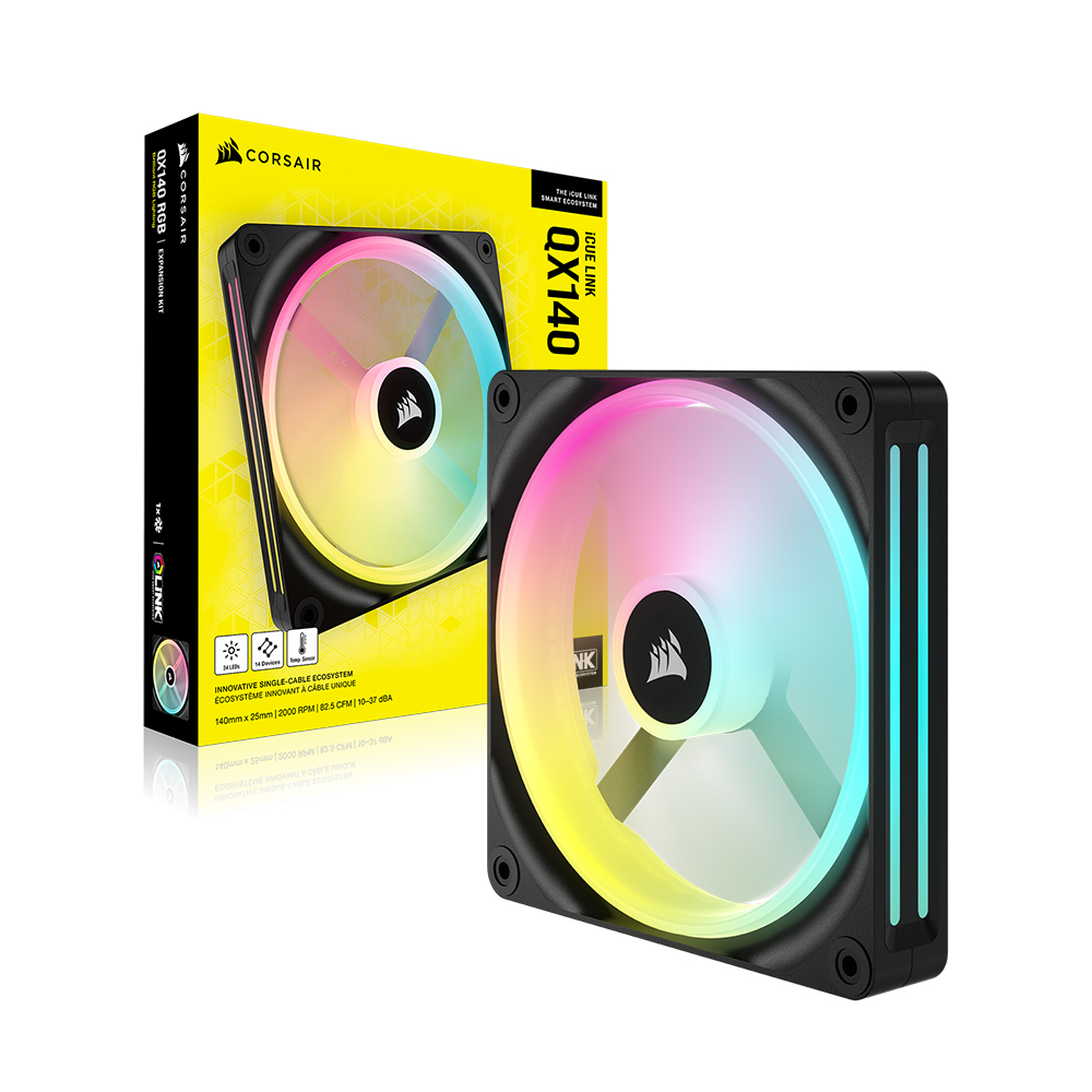 CORSAIR iCUE LINK QX140 RGB Expansion KIT (블랙)