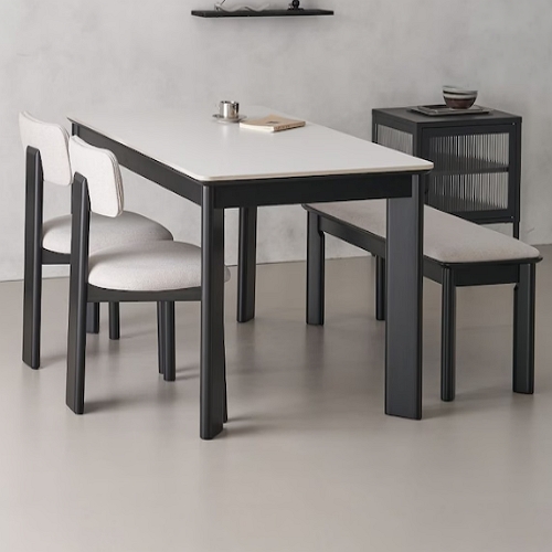 제노바 블랙 포세린 세라믹 식탁 1400