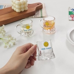 [불명] 스마일 손잡이 소주잔 50ml 4종 세트