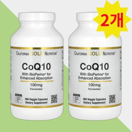 캘리포니아골드뉴트리션 CoQ10 100mg 360캡슐 (2개)_이미지