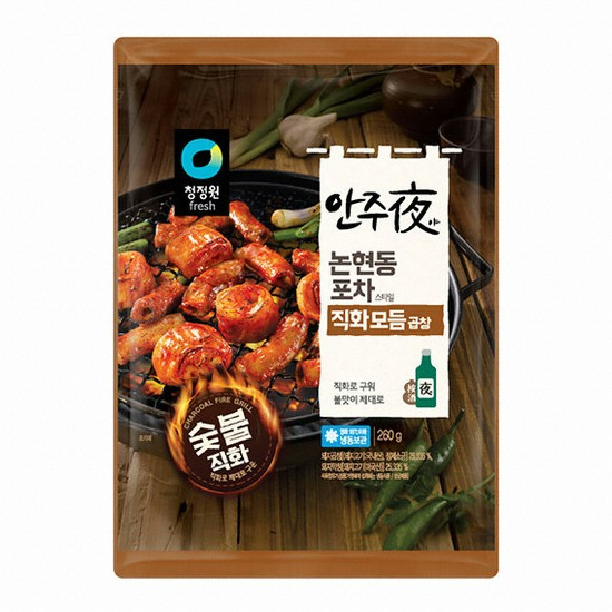 대상 청정원 안주야 논현동 포차스타일 직화모듬곱창 260g (4개)_이미지