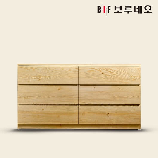 BIF보루네오 라움 3단 와이드 깊은 서랍장 1200_이미지