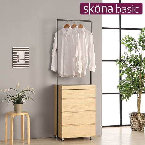 아르안 4단 서랍 행거 600