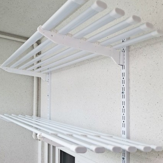 삼덕 하드웰 다용도 2단 타원 H90cm 철재 벽선반 (120x45cm(가로x세로))_이미지