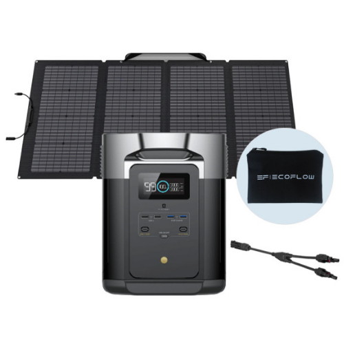 에코플로우 델타 맥스 2000 파워뱅크 (+ 220W 태양광 패널 1개)