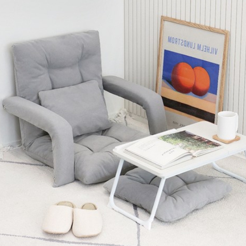 쿠팡 코멧 6단 각도조절 등쿠션+방석 세트 패브릭 소파 1인용