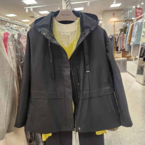 세정 올리비아로렌 HC05 심플한 후드 블랙점퍼 VOC CL4S134