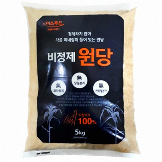 미소푸드 비정제 원당 5kg (3개)
